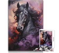 Rompecabezas de 1000 Piezas para Adultos con Acuarelas de Caballos, Juego de Aprendizaje de Pensamiento estratégico, Regalo Ideal para Cualquier Evento, tamaño 50x75cm