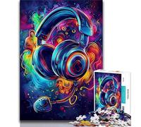Rompecabezas de 1000 Piezas para Adultos con Auriculares para Videojuegos Difícil de completar, Pero Divertido y Divertido Regalo de cumpleaños, Arte Mural, 38x26cm