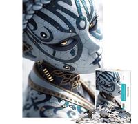 Rompecabezas de 1000 Piezas para Adultos con Busto Femenino Estilo Cyberpunk Ayuda a ejercitar el Cerebro y a aliviar el estrés Juego Familiar para Mayores de 14 años 50x75cm