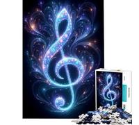 Rompecabezas de 1000 Piezas para Adultos con Clave de Sol Arte Musical Juego práctico y Educativo Juguete desafiante Excelentes Regalos y Juguetes para la diversión Familiar (tamaño 50x75cm)