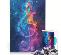 Rompecabezas de 1000 Piezas para Adultos con Clave de Sol Colorida, Juegos educativos, Mejora la Memoria, cumpleaños y Navidad 38x52cm