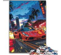 Rompecabezas de 1000 Piezas para Adultos con Coches Deportivos de Colores,Fabricado en Madera Un Regalo Ideal para la diversión Familiar 50x75cm Ideal para Fiestas,cumpleaños y Noches de Juegos