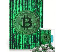 Rompecabezas de 1000 Piezas para Adultos con código de Hacker de criptomonedas Bitcoin, Juguetes para armar, Actividades Divertidas en casa, para Fortalecer el Amor en Pareja 50x75cm