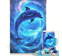 Rompecabezas de 1000 Piezas para Adultos con Datos fascinantes sobre los Delfines Juegos para Toda la Familia Entrena tu Cerebro y Tus Manos Toda la Familia 50x75cm