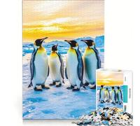 Rompecabezas de 1000 Piezas para Adultos con Datos fascinantes sobre los pingüinos, un Juego Imposible Que relaja la Mente y es Ideal para Decorar el Escritorio 38x52cm