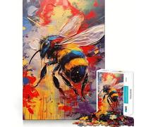 Rompecabezas de 1000 Piezas para Adultos con diseño Abstracto de Abeja,Arte de Corte preciso,Juguete Creativo para desarrollar la Creatividad,Ideal para Pasar el Tiempo, Relajante