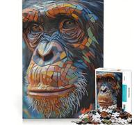 Rompecabezas de 1000 Piezas para Adultos con diseño Abstracto de chimpancés, Ideal para armar en casa o como Regalo para Toda la Familia 50x75cm
