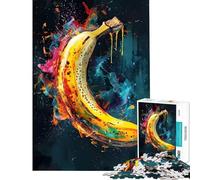 Rompecabezas de 1000 Piezas para Adultos con diseño Abstracto de plátanos Estilo Art déco Ideal para Juegos de relajación Montaje y como Regalo para Amigos y Familiares (tamaño 38x26cm)