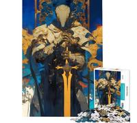 Rompecabezas de 1000 Piezas para Adultos con diseño de ángel guardián y Espada Ayuda a ejercitar el Cerebro Decoración para el hogar Juego práctico para Mayores de 14 años (50x75cm)