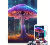 Rompecabezas de 1000 Piezas para Adultos con diseño de árbol de Hongos psicodélicos Juego práctico Carrera de Velocidad Manual con Piezas de Formas aleatorias Que encajan Perfectamente 50x75cm