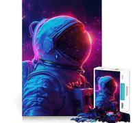 Rompecabezas de 1000 Piezas para Adultos con diseño de Astronauta,estética,Corte preciso,Arte,Juego de ingenio,diversión para el Tiempo Libre,Regalo de cumpleaños (38x26cm)