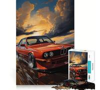 Rompecabezas de 1000 piezas para adultos con diseño de BMW ME al atardecer,piezas de corte limpio,actividad cerebral inteligente,diversión para momentos de calma,regalo artístico de cumpleaños 38x26cm