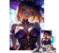 Rompecabezas de 1000 Piezas para Adultos con diseño de Brujas de Anime Juegos relajantes Regalos para Mujeres e interacción Entre Padres e Hijos (tamaño 50x75cm)