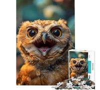 Rompecabezas de 1000 Piezas para Adultos con diseño de búho Feliz Juegos educativos Juguetes Juegos educativos Gran Regalo Ideal para Pasar el Tiempo en casa Durante Las Vacaciones (Tamaño 38x26cm)