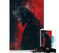 Rompecabezas de 1000 Piezas para Adultos con diseño de Cabeza Inclinada,Corte preciso,Divertido,Juego de lógica,Tiempo de Ocio,Escena navideña 38x52cm