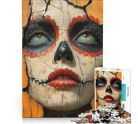 Rompecabezas de 1000 Piezas para Adultos con diseño de Calavera del Día de Muertos, Juego práctico, Actividades Divertidas para Hacer en casa, Juego con un diseño Precioso 38x52cm
