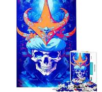 Rompecabezas de 1000 Piezas para Adultos con diseño de Calavera Sami psicodélica Juguetes de Bricolaje para Adultos Decoración de Pared cumpleaños y Navidad (tamaño 38x52cm)