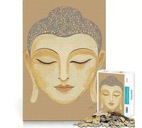 Rompecabezas de 1000 Piezas para Adultos con diseño de Cara de Buda en Mosaico,Corte preciso,Arte Creativo,Juego para ejercitar la Mente,Juego de Ocio,Divertido,Regalo de cumpleaños (50x75cm)
