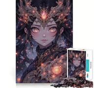 Rompecabezas de 1000 Piezas para Adultos con diseño de Chica Anime con Corona Juguete Que desafía la Mente Corte preciso y alineación Actividad Divertida para Toda la Familia (50x75cm)