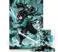 Rompecabezas de 1000 Piezas para Adultos con diseño de Chica Anime Cyberpunk Ninja Juego de lógica con Cortes de precisión y Bordes Lisos reuniones Familiares (50x75cm)