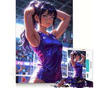 Rompecabezas de 1000 Piezas para Adultos con diseño de Chica Anime Deportista Juguete Que desafía la Mente Corte preciso y alineación Actividad Divertida para Toda la Familia (38x52cm)