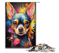 Rompecabezas de 1000 Piezas para Adultos con diseño de Chihuahua cumpleaños o para Adolescentes a Partir de 14 años (38 x 26 cm)