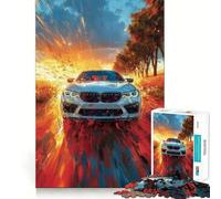 Rompecabezas de 1000 Piezas para Adultos con diseño de Coche Deportivo Blanco Juguete Que desafía la Mente Corte preciso y alineación Actividad Divertida para Toda la Familia (38x52cm)