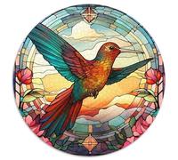 Rompecabezas de 1000 Piezas para Adultos, con diseño de colibrí y vitrales, Ideal como Obra de Arte, decoración, Juguete de Inteligencia para Juegos Familiares en Interiores 67,5 x 67,5 cm