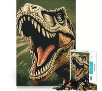Rompecabezas de 1000 Piezas para Adultos con diseño de Dinosaurio T-Rex Ideal para ejercitar la Mente, divertirse y Pasar un Buen rato Navidad (50x75cm)