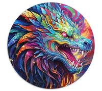 Rompecabezas de 1000 Piezas para Adultos, con diseño de Dragones voladores, Ideal para desarrollar la coordinación Ojo-Mano cumpleaños (67,5 x 67,5 cm).