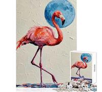 Rompecabezas de 1000 Piezas para Adultos con diseño de Flamenco Rosa Rompecabezas de 1000 Piezas para decoración del hogar Regalo Ideal para cumpleaños y Actividades Familiares (50x75cm)