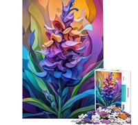 Rompecabezas de 1000 Piezas para Adultos con diseño de Flores de Lavanda Coloridas Juguete adictivo para Cultivar la Paciencia Juego práctico Decoración para el hogar Regalos de cumpleaños (38x26cm)