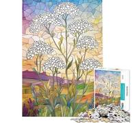 Rompecabezas de 1000 Piezas para Adultos con diseño de Flores Silvestres en vidrieras Un desafío para la Inteligencia y el Cerebro Juguetes adictivos Juegos Familiares decoración y un Gran Regalo