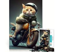 Rompecabezas de 1000 Piezas para Adultos con diseño de Gato,Animal Adorable,decoración práctica,Juguete para ejercitar la Mente,diversión Casual, (38x52cm)