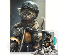 Rompecabezas de 1000 Piezas para Adultos con diseño de Gato, Animales adorables, Juegos Divertidos, análisis y lógica, Ideal para Decorar el Escritorio 38x52cm