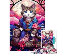 Rompecabezas de 1000 Piezas para Adultos con diseño de Gato y Humanos Ideal para decoración de Pared cumpleaños Divertidos y Originales (tamaño 38x26cm)