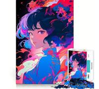 Rompecabezas de 1000 Piezas para Adultos con diseño de Hermosa Geisha Estilo Anime,Arte de Borde preciso,Juego de ingenio,Regalo Ideal para Pasar un rato Agradable y Disfrutar de la Navidad (50x75cm)