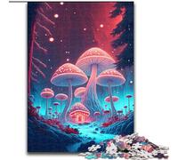 Rompecabezas de 1000 Piezas para Adultos con diseño de Hongos psicodélicos de Madera, Navidad y Año Nuevo, 50x75cm para Juegos interactivos Familiares