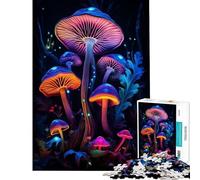 Rompecabezas de 1000 Piezas para Adultos con diseño de Hongos psicodélicos Juguetes educativos Juegos Familiares Una Obra de Arte Un Gran Regalo para los Amantes de los Juegos (tamaño 38x52cm)