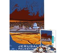 Rompecabezas de 1000 Piezas para Adultos con diseño de Jerusalén y Palestina Juego Educativo desafío Juguete Juego práctico antiestrés y Regalo Divertido (tamaño 38x26cm)