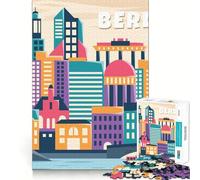 Rompecabezas de 1000 Piezas para Adultos con diseño de la Ciudad de Berlín,Alemania Arte de Corte preciso Juguete Creativo para desarrollar la Creatividad Juego para el Tiempo Libre Regalo Relajante