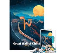 Rompecabezas de 1000 Piezas para Adultos con diseño de la Gran Muralla China Un desafío para completar Ideal para armar Decoración para el hogar Juguetes para Mayores de 14 años 38x52cm