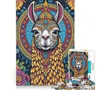 Rompecabezas de 1000 Piezas para Adultos con diseño de Llama para Terapia artística Juguetes de Bricolaje Carrera de Velocidad Manual con Piezas de Formas aleatorias Que encajan Perfectamente 38x26cm