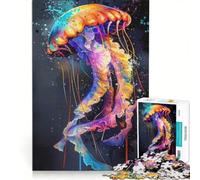 Rompecabezas de 1000 Piezas para Adultos con diseño de Medusas Estilo Pop Art, Juego Educativo, Mejora la Memoria, cumpleaños y Navidad 50x75cm