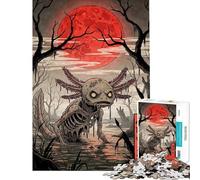 Rompecabezas de 1000 Piezas para Adultos con diseño de Monstruo ajolote de Halloween Estilo Ukiyo-e Educativo para decoración del hogar Ideal para Mayores de 14 años Incluye Juego de Rompecabezas