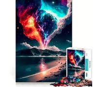 Rompecabezas de 1000 Piezas para Adultos con diseño de montañas Ideal para Recortar,Decorar,concentrarse,Relajarse y Disfrutar de una Escena navideña (38x52cm)