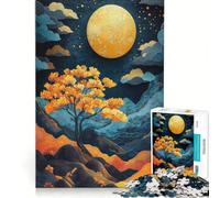Rompecabezas de 1000 Piezas para Adultos con diseño de Naturaleza Dorada en Capas, Ideal para Toda la Familia, Divertido y Original 38x52cm