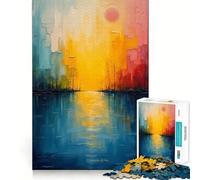 Rompecabezas de 1000 piezas para adultos con diseño de naturaleza hermosa,pintura al óleo,corte premium,juego,actividad mental inteligente,tiempo de paz,diversión,juego de arte para cumpleaños 38x52cm