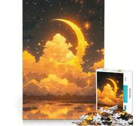 Rompecabezas de 1000 Piezas para Adultos con diseño de Nubes Doradas de Anime, Juguetes para armar, interacción Entre Padres e Hijos, fortalece el Amor Entre Parejas 38x26cm