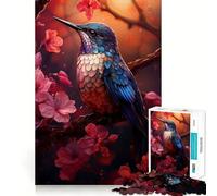 Rompecabezas de 1000 Piezas para Adultos con diseño de pájaro en Flor de Cerezo,decoración,Ejercicio Cerebral,Juguete para un Momento de diversión en el cumpleaños (50x75cm)